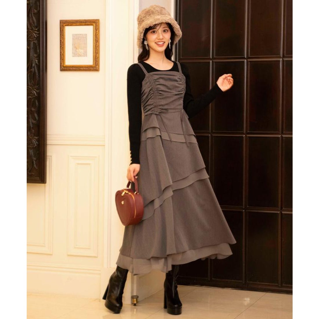 ウィルセレクション WILLSELECTION ティアードギャザーキャミ