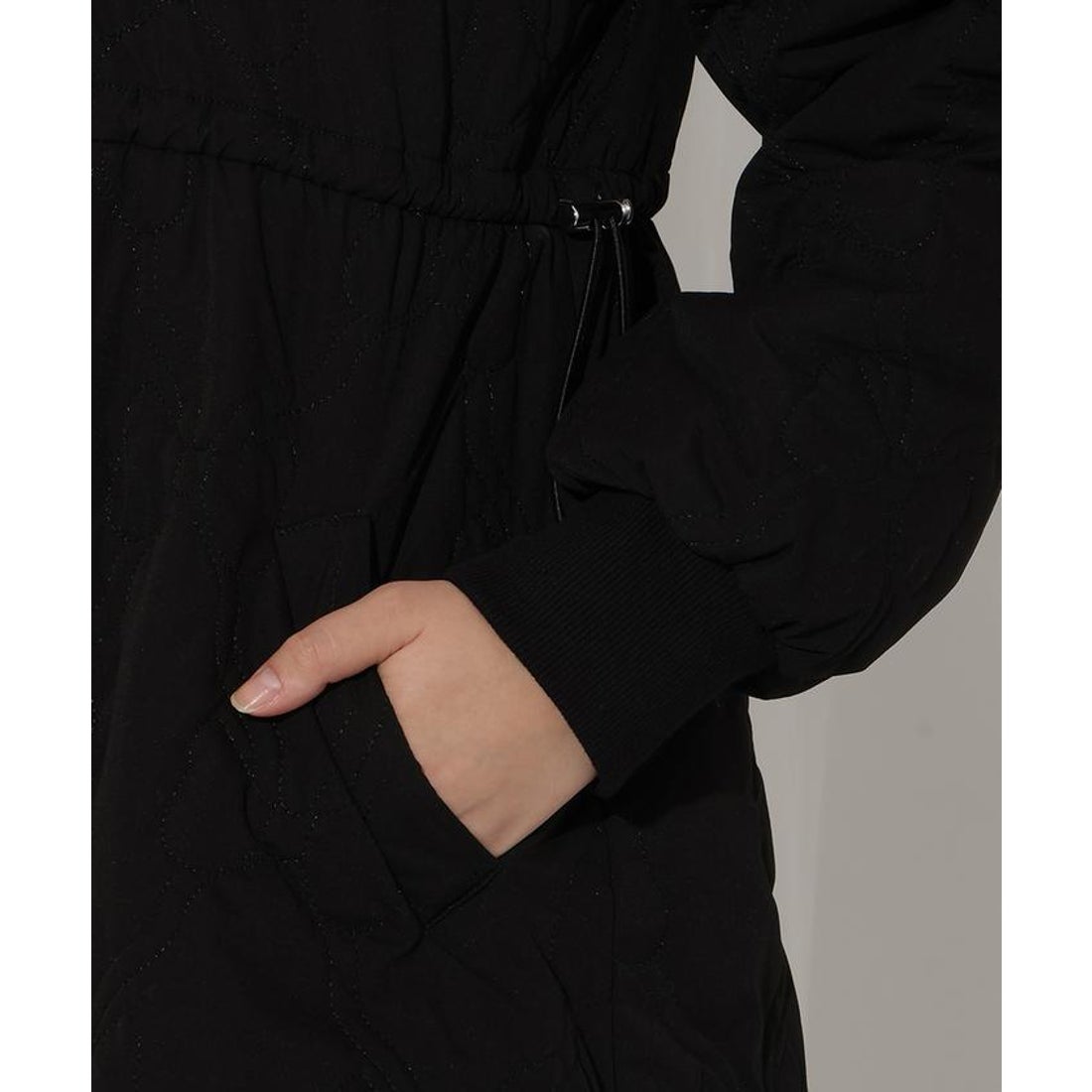 ウィルセレクション WILLSELECTION リボン柄キルティングコート 