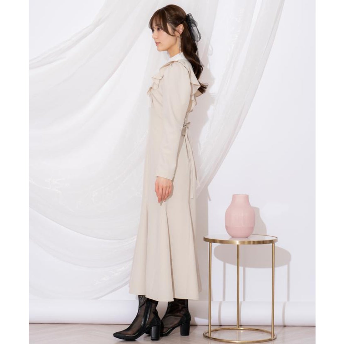 ウィルセレクション WILLSELECTION 配色ヨークマーメイドワンピース