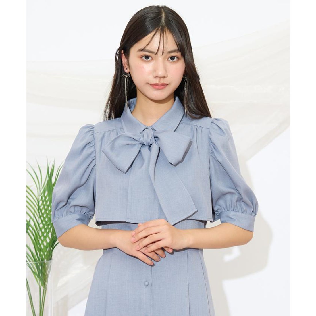 ウィルセレクション WILLSELECTION レイヤードライクリボンタイシャツ 