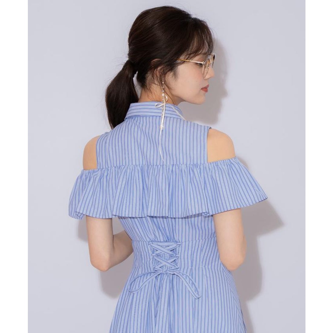 ウィルセレクション WILLSELECTION 2WAYスリーブストライプシャツ 