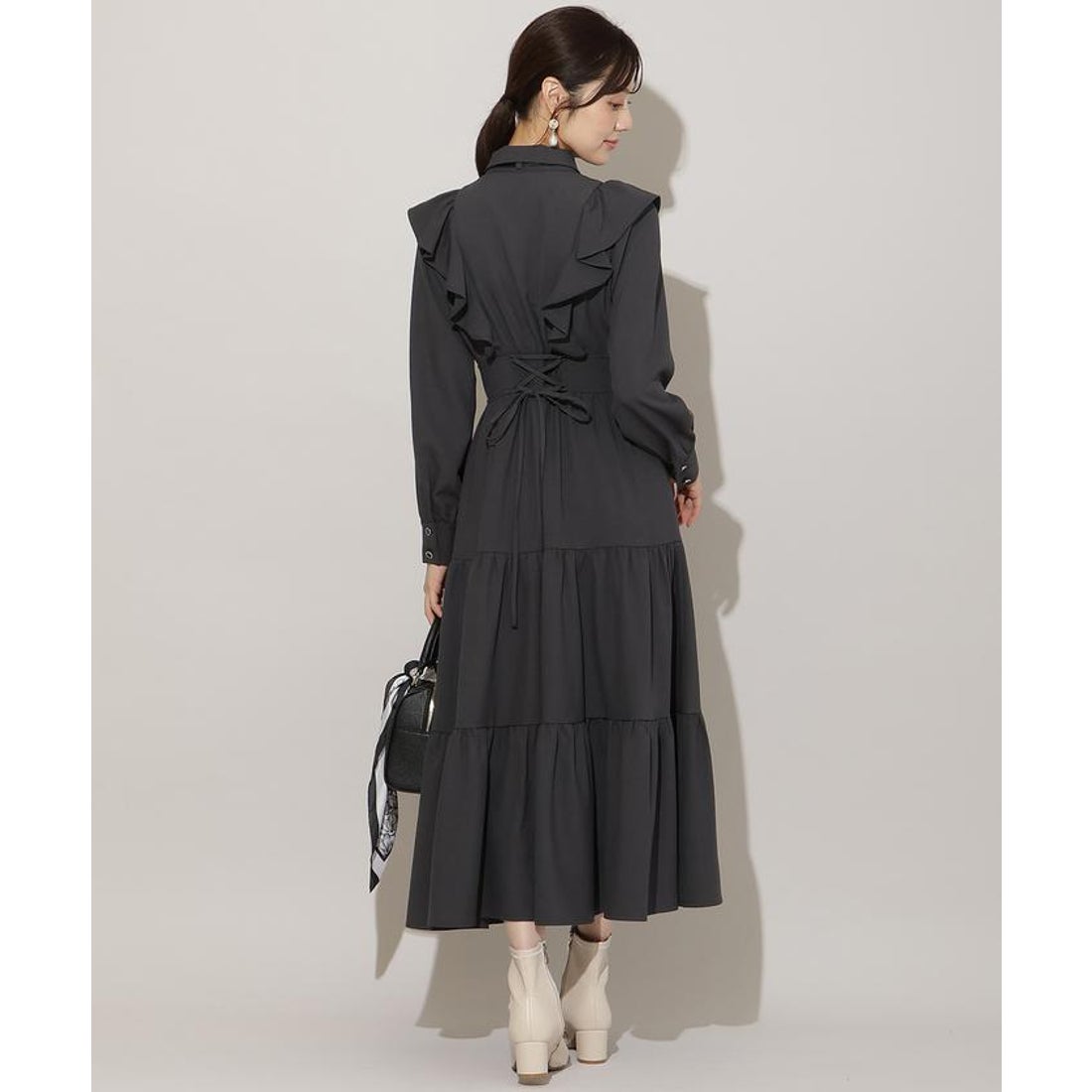 ウィルセレクション WILLSELECTION リボンタイティアードシャツ 