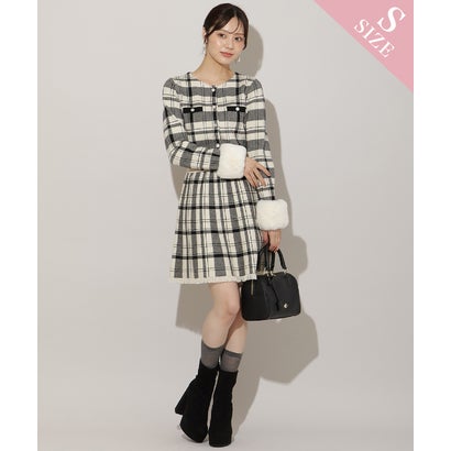 ウィルセレクション WILLSELECTION チェック柄ニットフレアスカート （茶系チェック）｜詳細画像