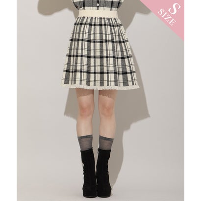 ウィルセレクション WILLSELECTION チェック柄ニットフレアスカート （茶系チェック）｜詳細画像