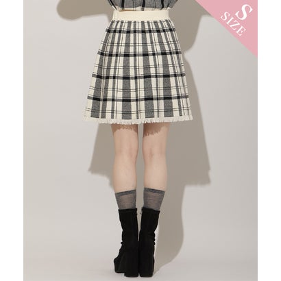 ウィルセレクション WILLSELECTION チェック柄ニットフレアスカート （茶系チェック）｜詳細画像