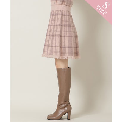 ウィルセレクション WILLSELECTION チェック柄ニットフレアスカート （茶系チェック）｜詳細画像