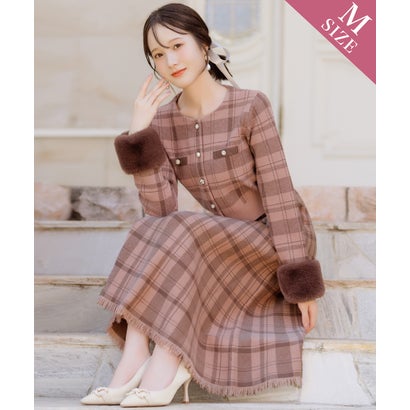 ウィルセレクション WILLSELECTION チェック柄ニットフレアスカート （茶系チェック）｜詳細画像