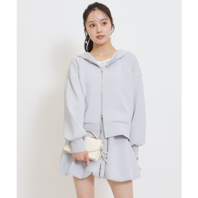 バルーンミニスカート ブルー