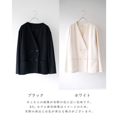 昼はきちんと夜は華やか 印象チェンジジャケット （ブラック）｜詳細画像