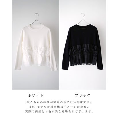 INする？を考えないフリルニット （ホワイト）｜詳細画像