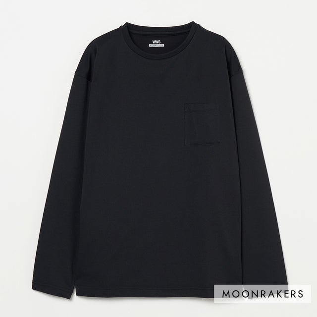 【別注】＜MOONRAKERS＞MOON-TECHオーバーサイズポケットロンT （ネオブラック）
