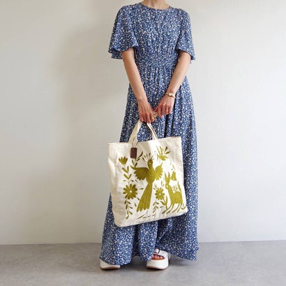 ウーヴン WOVEN 刺繍バッグ ミドル トートバッグ otomi-m-bag-gr （GREEN）｜詳細画像