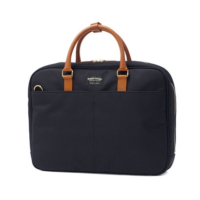 ワンダーバゲージ WONDER BAGGAGE 正規品2年保証 ビジネスバッグ メンズ レディース ブリーフケース トート 通勤 軽量 16インチ PC収納 横型 手持ち 連結 底鋲 日本製 A4 6.7L GOODMANS MG WB-G-040 （ネイビー）｜詳細画像