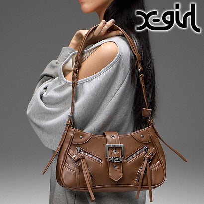 ZIP AND BELT FAUX LEATHER BAG BROWN [105264053012] （BROWN）｜詳細画像