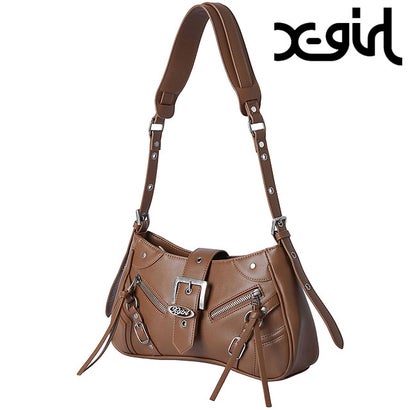 ZIP AND BELT FAUX LEATHER BAG BROWN [105264053012] （BROWN）｜詳細画像