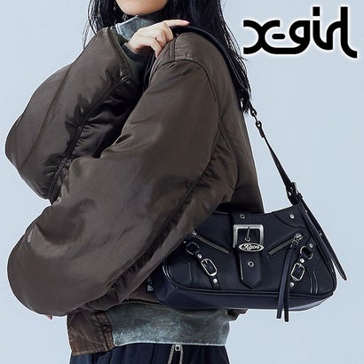 ZIP AND BELT FAUX LEATHER BAG BLACK [105264053012] （BLACK）｜詳細画像