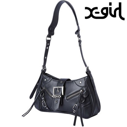 ZIP AND BELT FAUX LEATHER BAG BLACK [105264053012] （BLACK）｜詳細画像