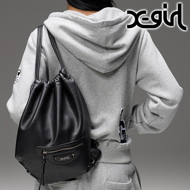 FAUX LEATHER UTILITY KNAPSACK BLACK [105264053003] （BLACK）