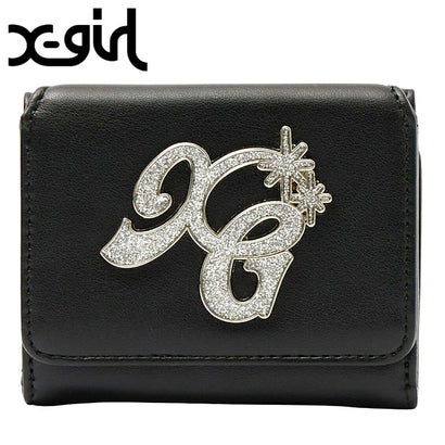GLITTER XG LOGO MINI WALLET BLACK [105264054009] （BLACK）｜詳細画像