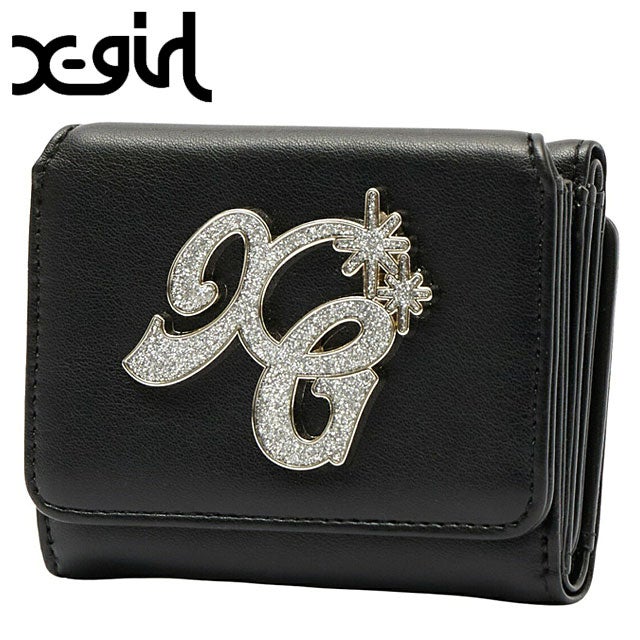 GLITTER XG LOGO MINI WALLET BLACK [105264054009] （BLACK）