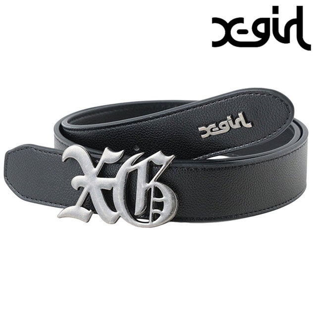 エックスガール X-girl XG EMBLEM BELT SILVER [105253054015