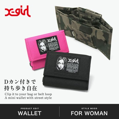財布 レディース かわいい コンパクト 小さい 小さめ ミニ ミニ財布 ブランド お札おれない 三つ折り財布 FACE LABEL SMART MINI WALLET 105263054012 （BLACK）｜詳細画像