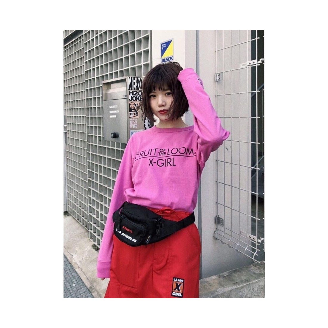 X-girl MILITARYEASYSKIRT/ミリタリーミニスカート BLACK