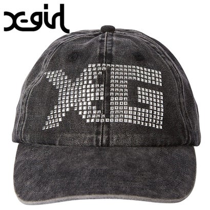 SQUARE STUDDED LOGO 6PANEL CAP BLACK [105264051002] （BLACK）｜詳細画像