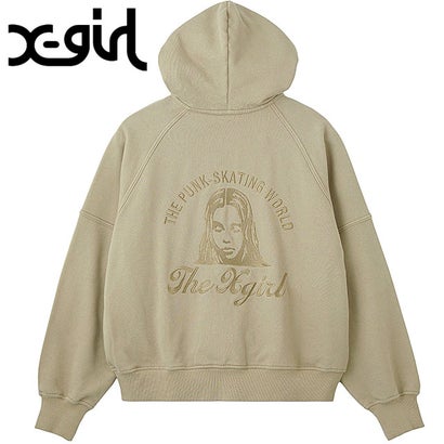 ARCH LOGO AND FACE HOODED SWEAT JACKET BEIGE [105264012008] （BEIGE）｜詳細画像