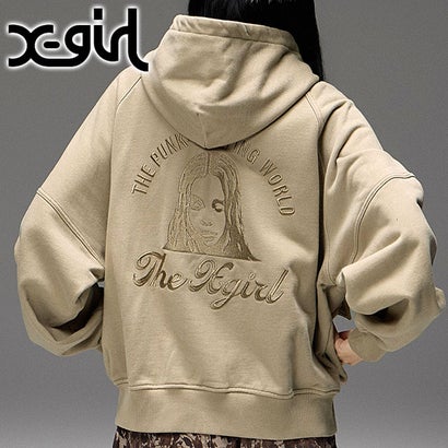 ARCH LOGO AND FACE HOODED SWEAT JACKET BEIGE [105264012008] （BEIGE）｜詳細画像