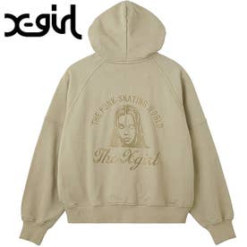 ARCH LOGO AND FACE HOODED SWEAT JACKET BEIGE [105264012008] （BEIGE）
