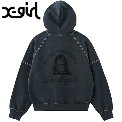 ARCH LOGO AND FACE HOODED SWEAT JACKET CHARCOAL [105264012008] （CHARCOAL）｜詳細画像