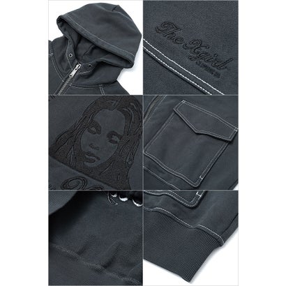 ARCH LOGO AND FACE HOODED SWEAT JACKET CHARCOAL [105264012008] （CHARCOAL）｜詳細画像