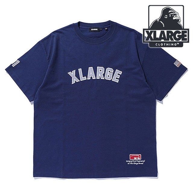 エクストララージ XLARGE VARSITY LOGO S/S TEE NAVY [101252011053