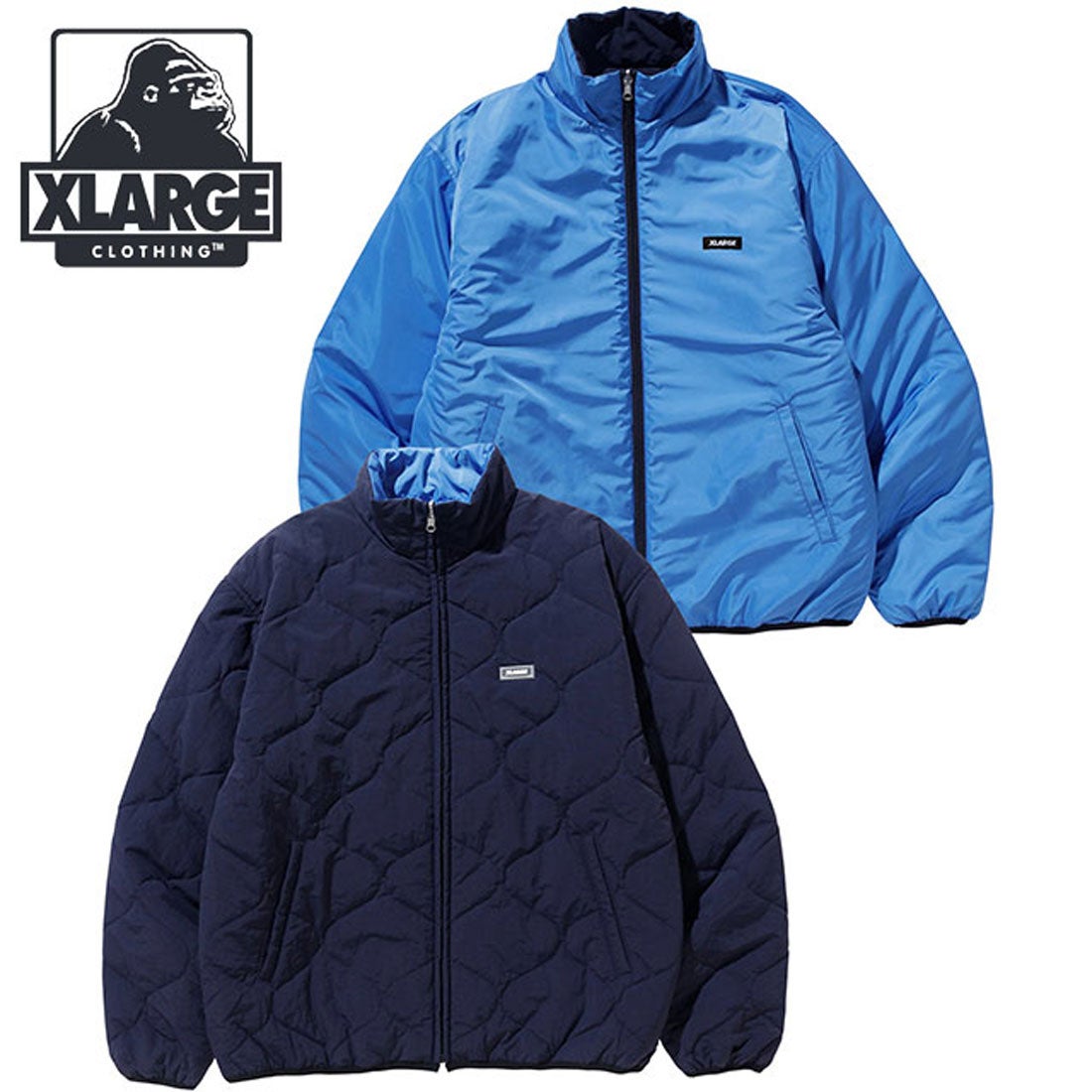 エクストララージ XLARGE REVERSIBLE QUILTED JACKET NAVY 