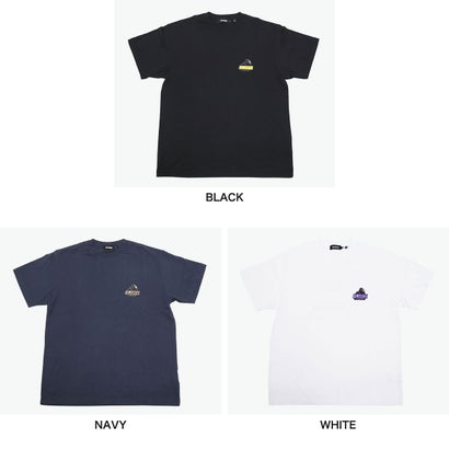 Tシャツ メンズ レディース 半袖 半そで 綿100 ブランド トップス OB バックプリント グラフィック ロゴ おしゃれ 丸首 BACKSIDE OG S/S TEE 101253011002 （NAVY）｜詳細画像