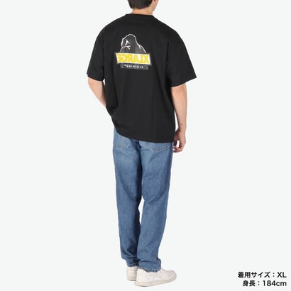 Tシャツ メンズ レディース 半袖 半そで 綿100 ブランド トップス OB バックプリント グラフィック ロゴ おしゃれ 丸首 BACKSIDE OG S/S TEE 101253011002 （NAVY）｜詳細画像