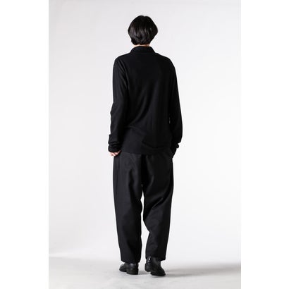 layered-collar turtleneck long-sleeve  （Black）｜詳細画像