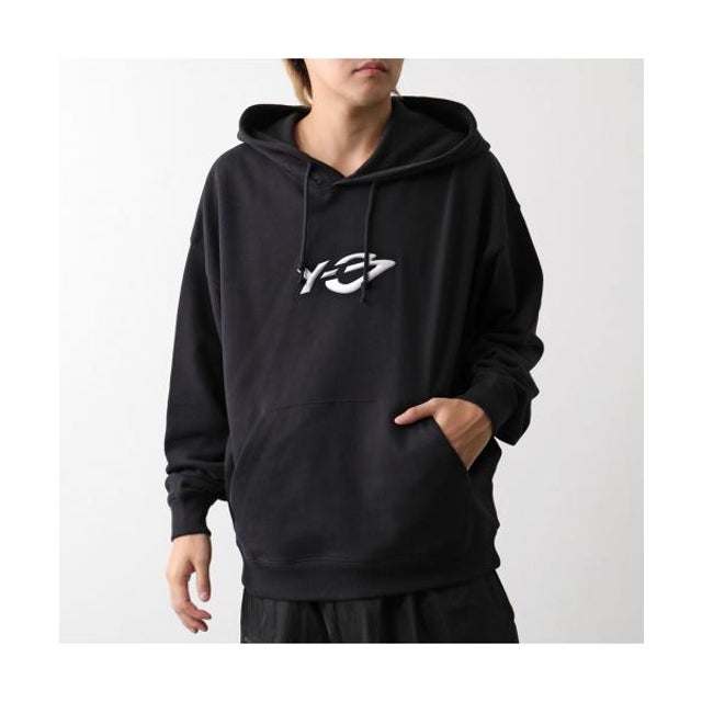 フーディ FRENCH TERRY LIQUID LOGO HOODIE KR1070 （BLACK/ブラック）