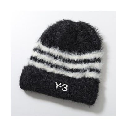 Y-3 ニット帽 STRIPES BEANIE ストライプス ビーニー KY3727 （BLACK/CREWHT-ブラック）｜詳細画像