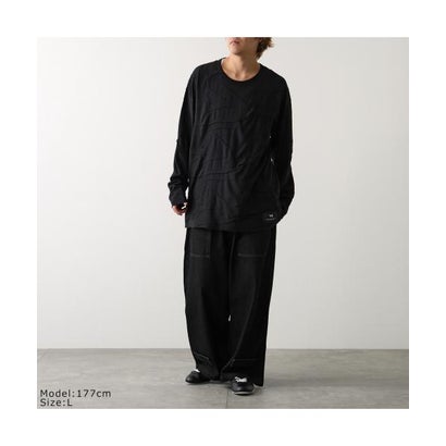 Y-3 Tシャツ PLEATED OVERSIZED LONG SLEEVE TEE KT1400 （BLACK/ブラック）｜詳細画像