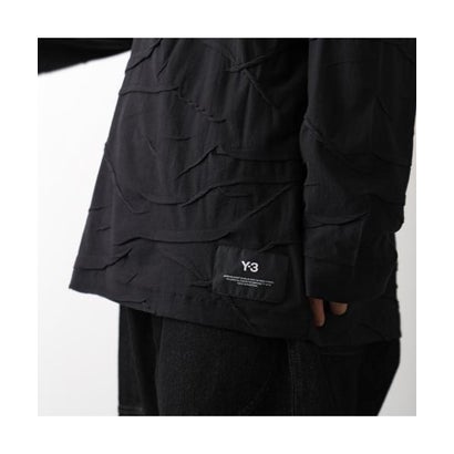 Y-3 Tシャツ PLEATED OVERSIZED LONG SLEEVE TEE KT1400 （BLACK/ブラック）｜詳細画像