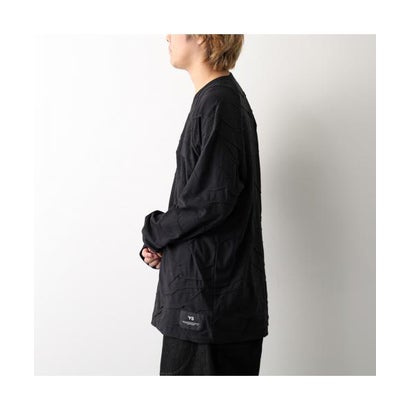 Y-3 Tシャツ PLEATED OVERSIZED LONG SLEEVE TEE KT1400 （BLACK/ブラック）｜詳細画像
