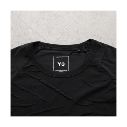 Y-3 Tシャツ PLEATED OVERSIZED LONG SLEEVE TEE KT1400 （BLACK/ブラック）｜詳細画像