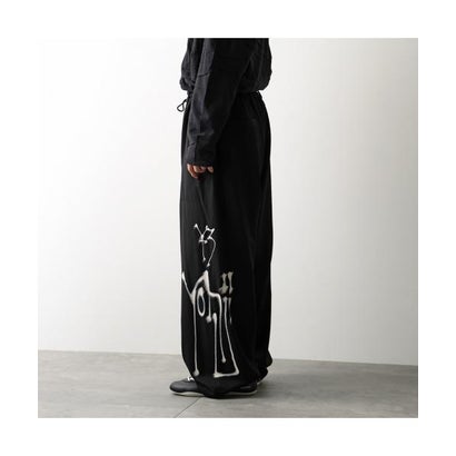 Y-3 ワイドパンツ CHITO GRAPHIC WIDE WOOL PANTS KR8712 （BLACK/ブラック）｜詳細画像
