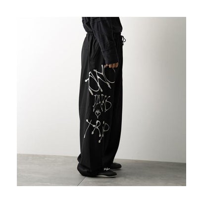 Y-3 ワイドパンツ CHITO GRAPHIC WIDE WOOL PANTS KR8712 （BLACK/ブラック）｜詳細画像