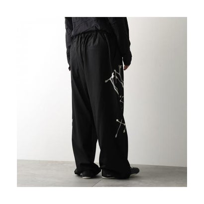 Y-3 ワイドパンツ CHITO GRAPHIC WIDE WOOL PANTS KR8712 （BLACK/ブラック）｜詳細画像