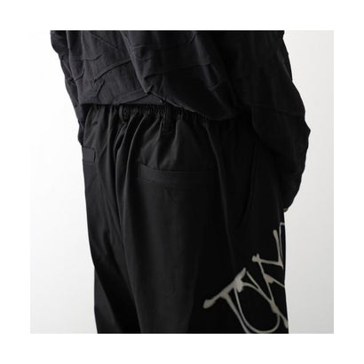Y-3 ワイドパンツ CHITO GRAPHIC WIDE WOOL PANTS KR8712 （BLACK/ブラック）｜詳細画像