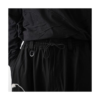 Y-3 ワイドパンツ CHITO GRAPHIC WIDE WOOL PANTS KR8712 （BLACK/ブラック）｜詳細画像