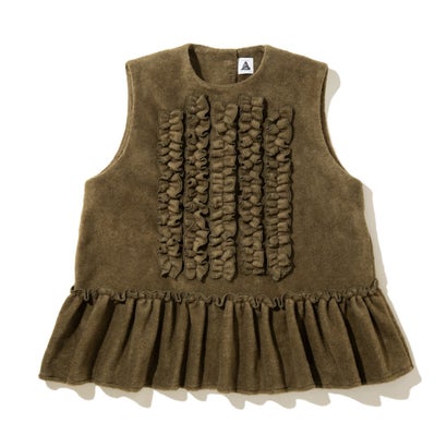 フリースフリルベスト（Fleece Frill Vest） （OLIVE）｜詳細画像